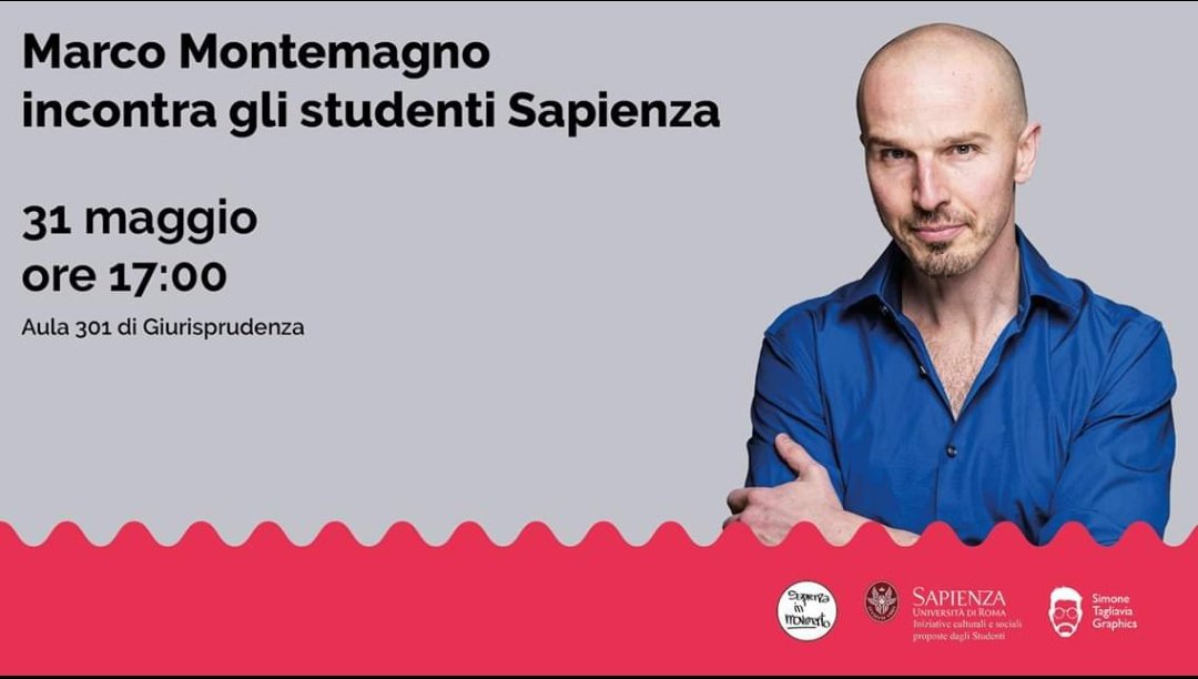 MatteoBiritogn1's tweet photo. Venerdì 31 Maggio <- Save the date.
@montemagno @SapienzaInMovim @SapienzaRoma 

#Smm19 #comunicazione #DigitalMarketing
 https://t.co/E7ljMcx0EL https://t.co/UD3qb8Zshh