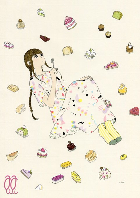「brown hair strawberry shortcake」 illustration images(Oldest)