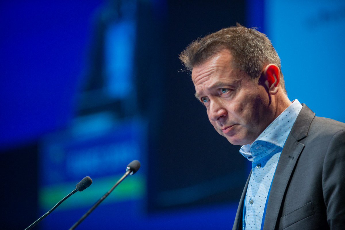 EUBCE's tweet photo. "Conferences like #EUBCE are important to provide the latest insights in R&amp;D &amp; to bring researchers, developers, market parties, policy makers and governments together" René VENENDAAL, BTG Biomass Technology Group, ChiefExecutive Officer speaking at #EUBCE2019 Scientific Opening https://t.co/NF14okjjer