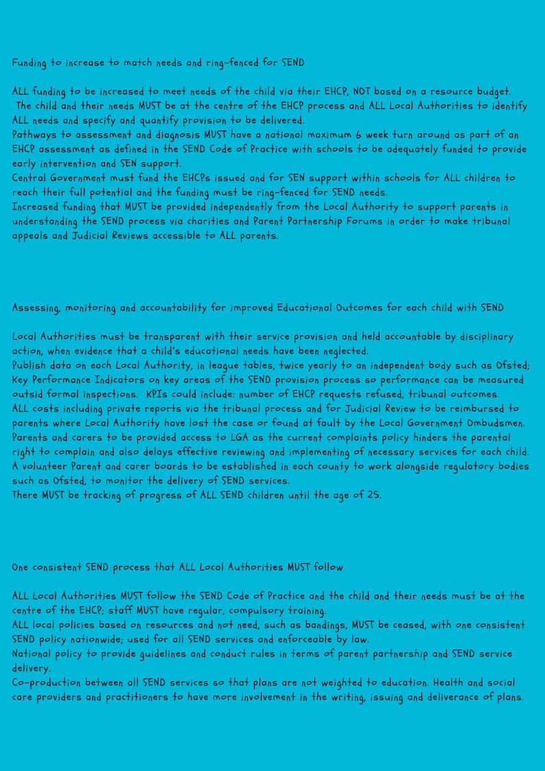 3 days to go!  As the group formed we developed our objectives with our parent members &amp; we have 3 overriding objectives. It’s not just about more money. It needs to be spent supporting our children &amp; there needs to be accountability #SENDNationalCrisis #OurKidsMatter