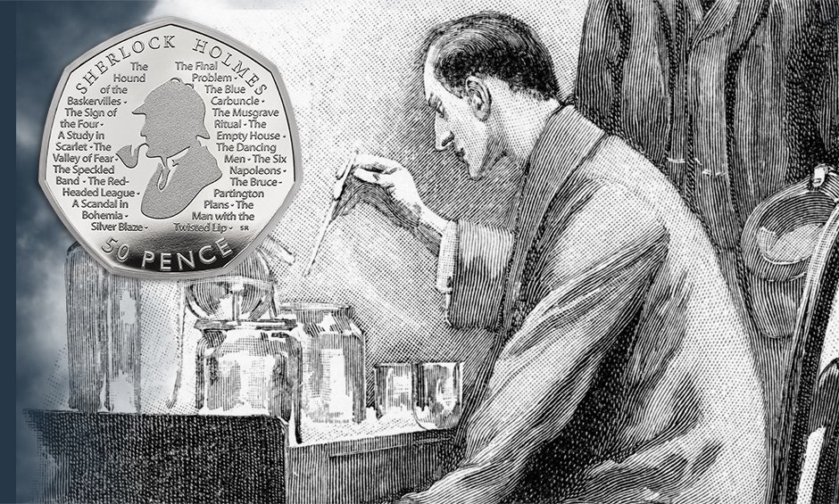 Sherlock Holmes, The Hound of the Baskervilles, A Study in Scarlet – the list goes on. Find out the story behind the new 50p coin celebrating the 160 year legacy of Sir Arthur Conan Doyle: ow.ly/rA5X50kd15x #LiteratureIsGREAT