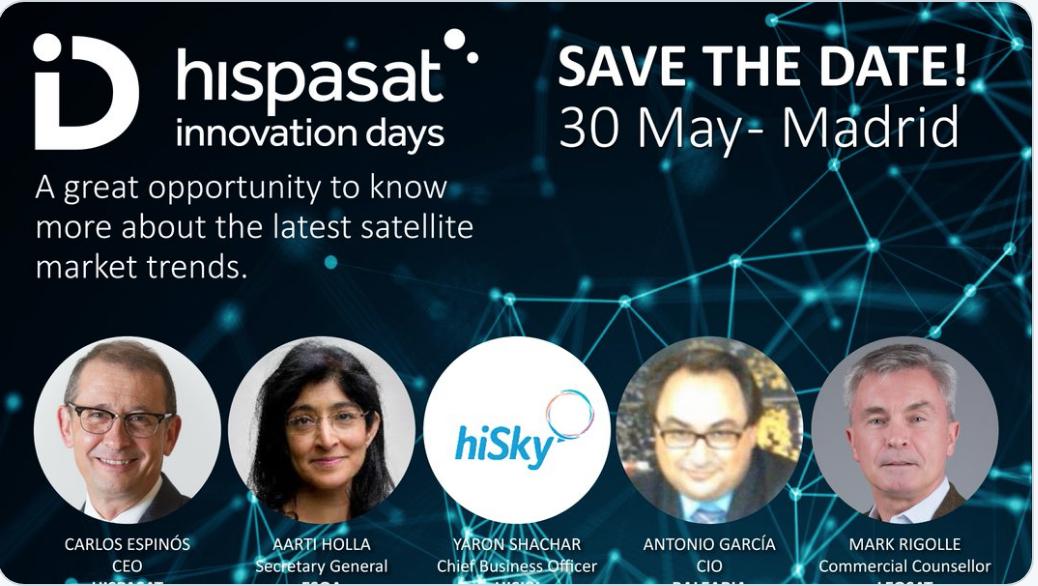 Mark Rigolle will be outlining <a href="/LeoSat/">Leonore Sato</a>'s unique constellation for data at <a href="/Hispasat/">Hispasat</a>'s Innovation Day in Madrid on 30th May.  Find out more about this game-changing, ultra-secure, high-speed, global network for business. hispasatinnovationdays.com/es