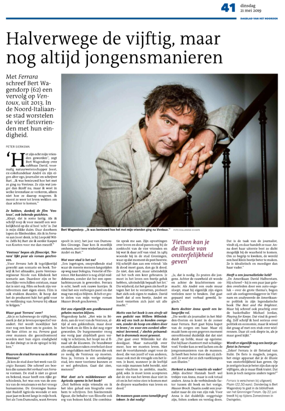 "Fietsen kan je de illusie van onsterfelijkheid geven", Bert Wagendorp in Dagblad van het Noorden. Kom dus lekker op de fiets naar Zomerzinnen en geniet van de mooie omgeving! #dvhn #zomerzinnen2019