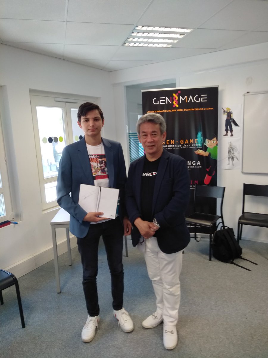 Forest_ier's tweet photo. Aujourd'hui j'ai pu rencontrer Shinji Hashimoto, vice-président et producteur de Square Enix (notamment FF et KH) lors d'une conférence à ma futur école #Genimage, c'était génial. j'ai pris plein de note.
PS : On lui a posé la question et non, Sora n'est pas prévu dans SSBU. https://t.co/5v8QQRzog2