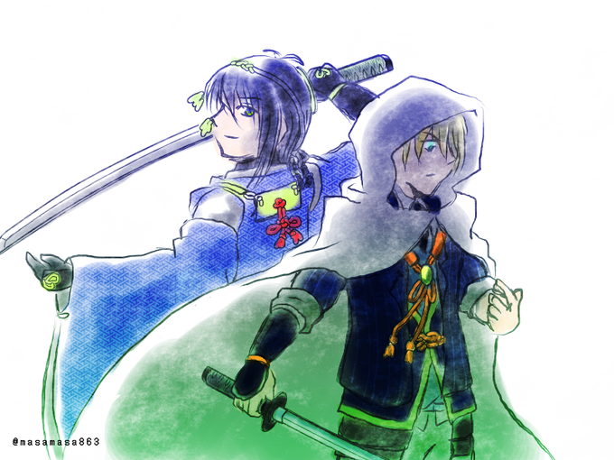 背中合わせのtwitterイラスト検索結果