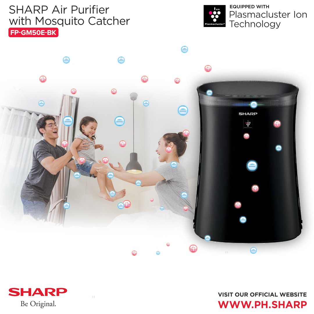 Sharp’s unique Plasmacluster Ion Technology (PCI) cleans the air by dispersing positive and negative ions to deactivate airborne threats such as viruses, allergens, bacteria, and microbes to keep the air inside your home safe and clean.