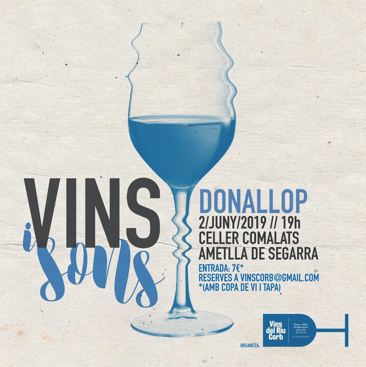 Aquest diumenge torna el #vinsisons als cellers de la #valldelcorb! Arranquem amb la música de <a href="/donallop/">DONALLOP</a> al bosquet del <a href="/CellerComalats/">Celler Comalats</a>!
📌dium 2 juny | 19h
📍celler Comalats 
➡️ reserves: vinscorb@gmail.com