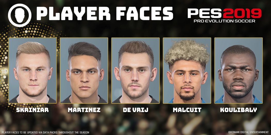 The final one…  

Data Pack 6.0 is coming to #PES2019 this Thursday (30th May)! 🙌

It’s going to bring some fresh faces too, including these guys… 👀