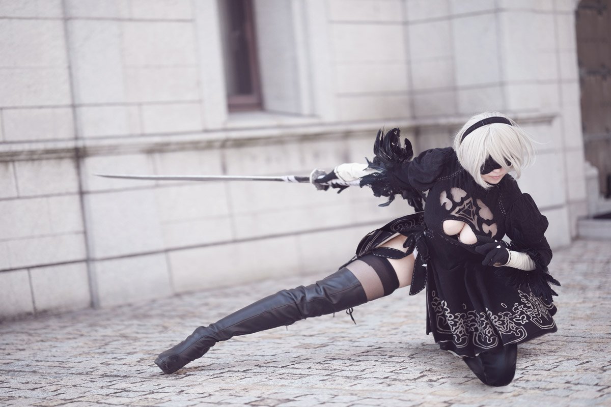 (NieR:Automata)" 複 製 サ レ タ 街 "ヨ ル ハ 二 号 B 型(2B).め ぐ の じ @megunozi...