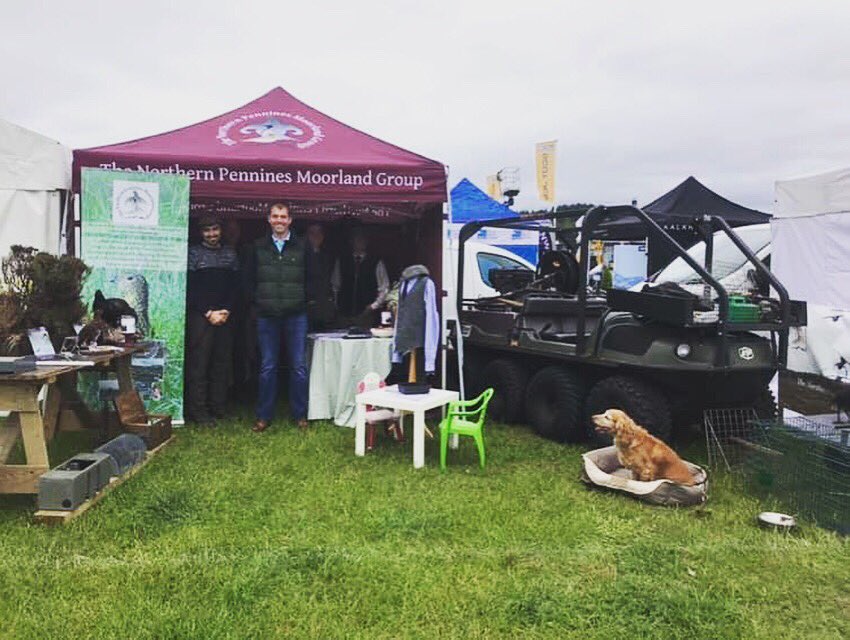 We’re at the @northcountyshow  today, pop by for a chat with moorland keepers, we have a great display of items we use on the moors- come and learn about the conservation work we undertake daily. #moorland #grousemoor