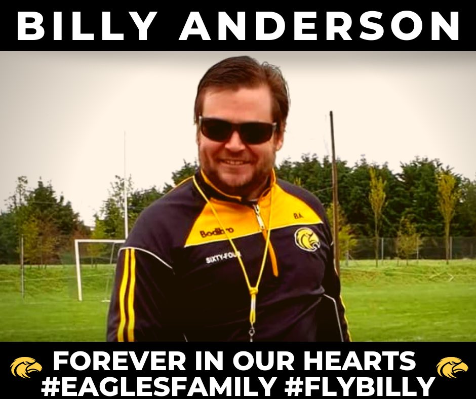 WexfordEagles's tweet photo. RIP Coach. You will be with us today and forever, for every practice, every game, snap, every special teams, every ND game and every comedy roast! #ForBilly #GoIrish #FlyEagles Ar dheis Dé go raibh a anam 💛🖤 https://t.co/UefD679mHG
