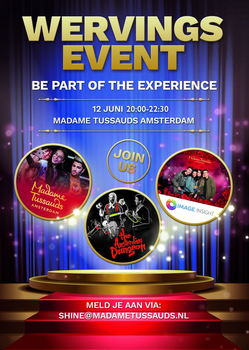 Wij  openen onze deuren weer exclusief voor een wervingsavond! ✨ Ben jij op zoek naar een (bij) baan en wil jij schitteren tussen de sterren? Meld je dan nu aan voor onze wervingsavond via onderstaande link. ✨😍✨

Weest er snel bij want vol = echt vol! 
bit.ly/2WpeBKO