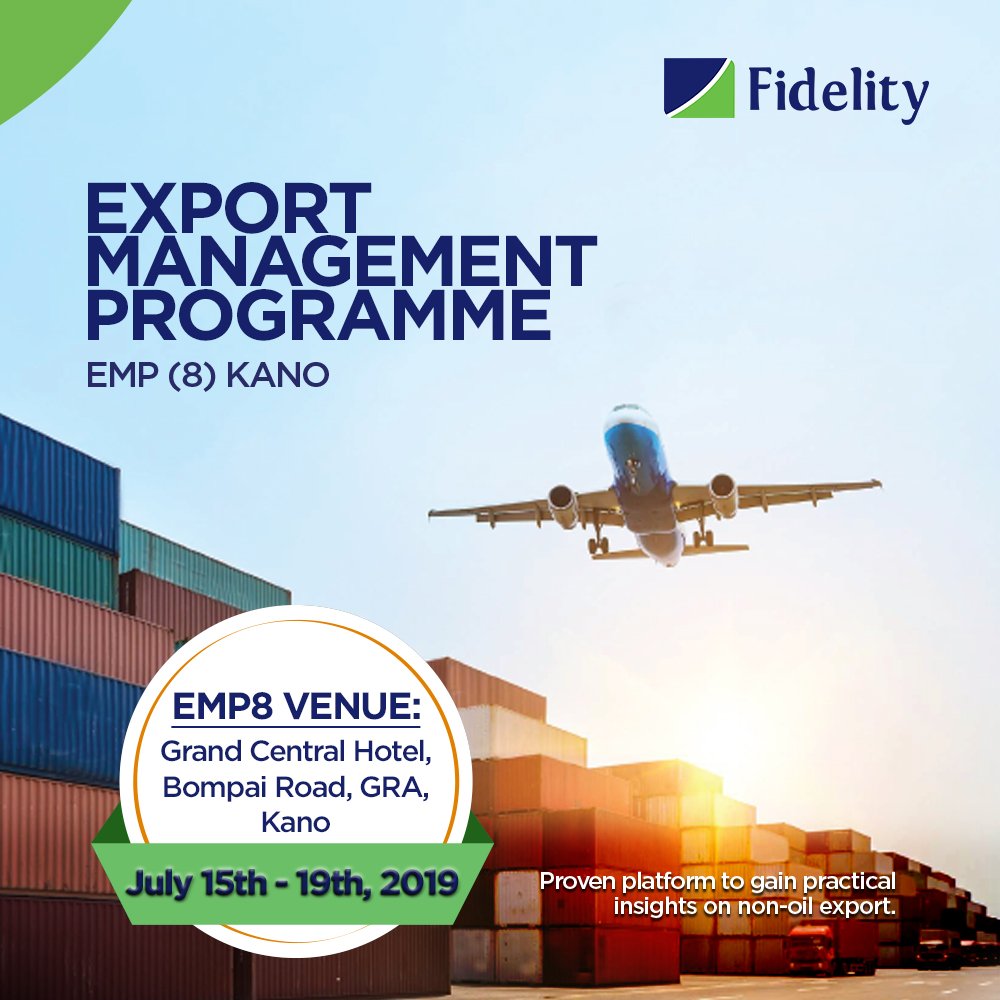 fidelitybankplc's tweet photo. This 5-day programme is designed to equip participants with the knowledge, tools and skills required to develop their export businesses in line with global standards. Visit the link in our bio to register. Limited slots available.
#ExportManagementProgramme #FidelityEMP https://t.co/23AuXzTADb