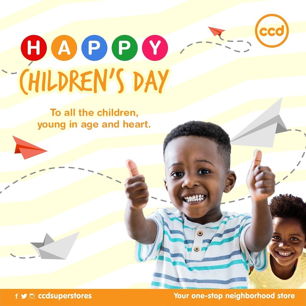 ccdsuperstores's tweet photo. To those young at heart and young in age, today we celebrate the beauty, innocence and loads of cuteness that comes with childhood. 😄
Happy Children's Day!

#ccdsuperstores #childrensday #childrensday2019 https://t.co/50xxnBN6GD