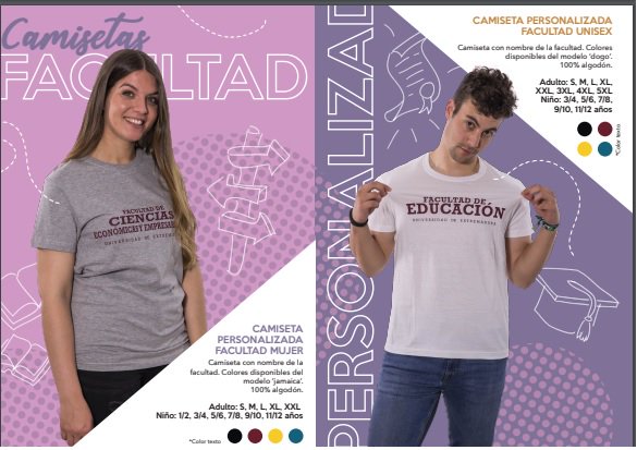 👇Camisetas personalizadas  #UEx 🥰