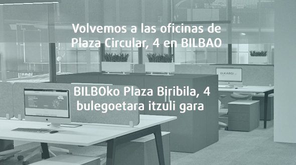 ElkargiES's tweet photo. #ELKARGI Bizkaiako bulegoak berriro Plaza Biribilan
https://t.co/LrROt1je8P

La Oficina de ELKARGI #Bizkaia vuelve a Plaza Circular de #Bilbao
https://t.co/7sjRxHbaD1

LinkedIn: https://t.co/IZS1nNLMPZ https://t.co/7zStqHCkE5