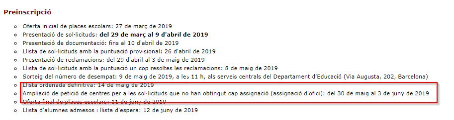 LhPublica's tweet photo. Hola @LHEDUCACIO @educaciocat d'acord al web d'ensenyament entre el 30/05 i 03/06 les preinscripcions que no hagi entrat a cap opció podran afegir-ne, com es comunicarà? qui rebrà email? Quin dia? El 1 i 2 són cap de setmana, només dos dies per decidir? @FaPaCcat @XarxaGrogaLH https://t.co/dFfP2Md9zx