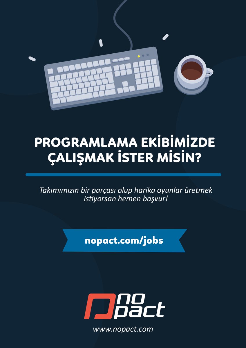 nopact's tweet photo. Programlama ekibimizde çalışmak ister misin?

https://t.co/FECuXRhE4t https://t.co/lT5abxxvCN