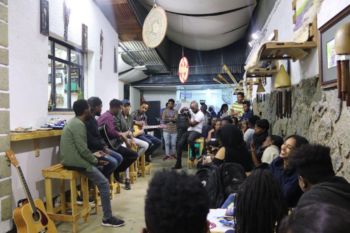 PyladiesAddis's tweet photo. Band Playing for the Audience. Thank you Maktub sounds for relaxing time that you gave us. #PyMoments https://t.co/7gQU0BN63V