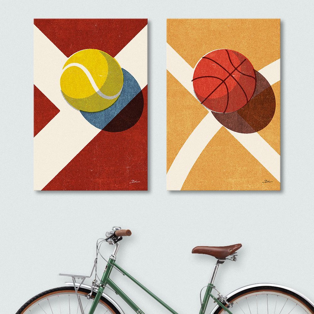 Curioos's tweet photo. 🎾 #Tennis or 🏀 #Basketball fan? - Art Prints by Daniel Coulmann - Artist Shop: https://t.co/LNniO8Nixg - 🎁 10% OFF Sitewide : Ends Tonight! - #tennisball #basket #sports #art #homedecor #wallart #artist #walldecor #contemporaryart #illustration #digitalart @danielcoulmann https://t.co/XZnDzMToDr