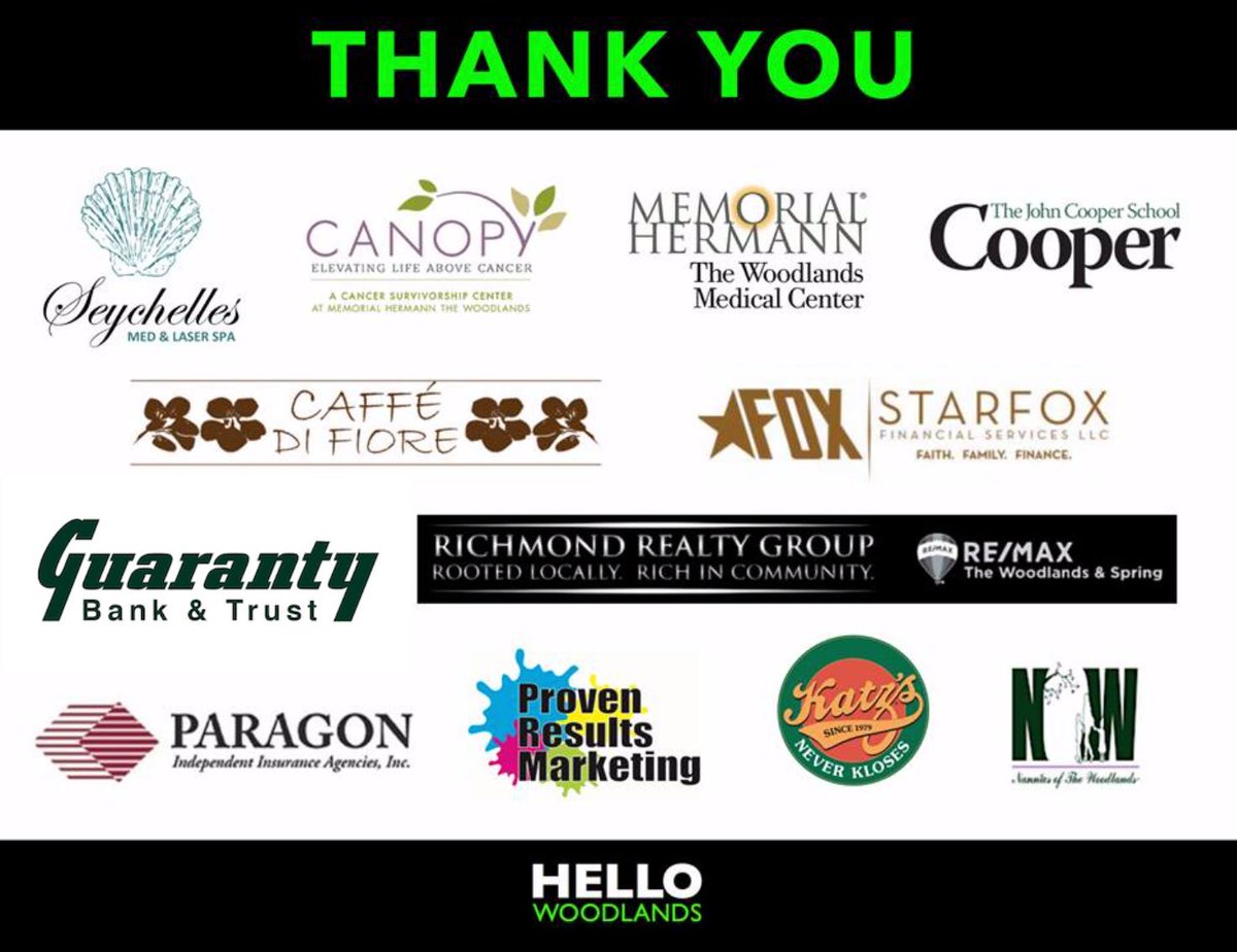 HelloWoodlands's tweet photo. Thank you to our sponsors for allowing Hello Woodlands to continue sharing local news, events and what's happening in Montgomery County! Please join us by supporting these amazing local businesses and organizations.
#SupportLocal #HelloWoodlands #MontgomeryCounty https://t.co/TiU1fjRdMP