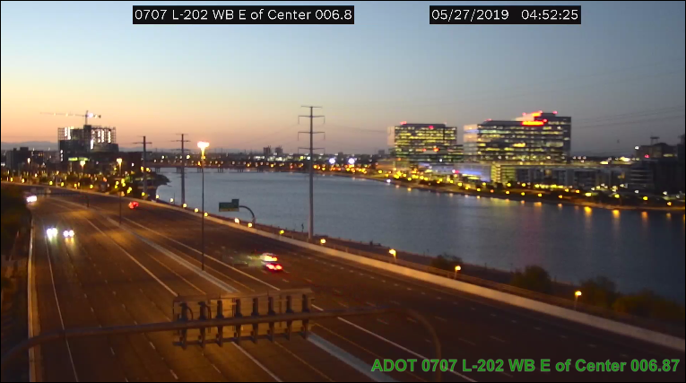 ArizonaDOT's tweet photo. Tempe Town Lake before sunrise. https://t.co/QcDFKueo0u