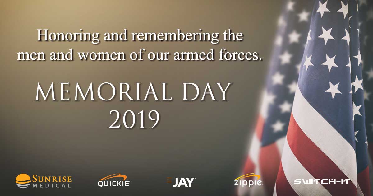 SunriseMedical's tweet photo. From all of us here at Sunrise Medical, we honor and thank our service members this Memorial Day. https://t.co/5tjxW6jDHc