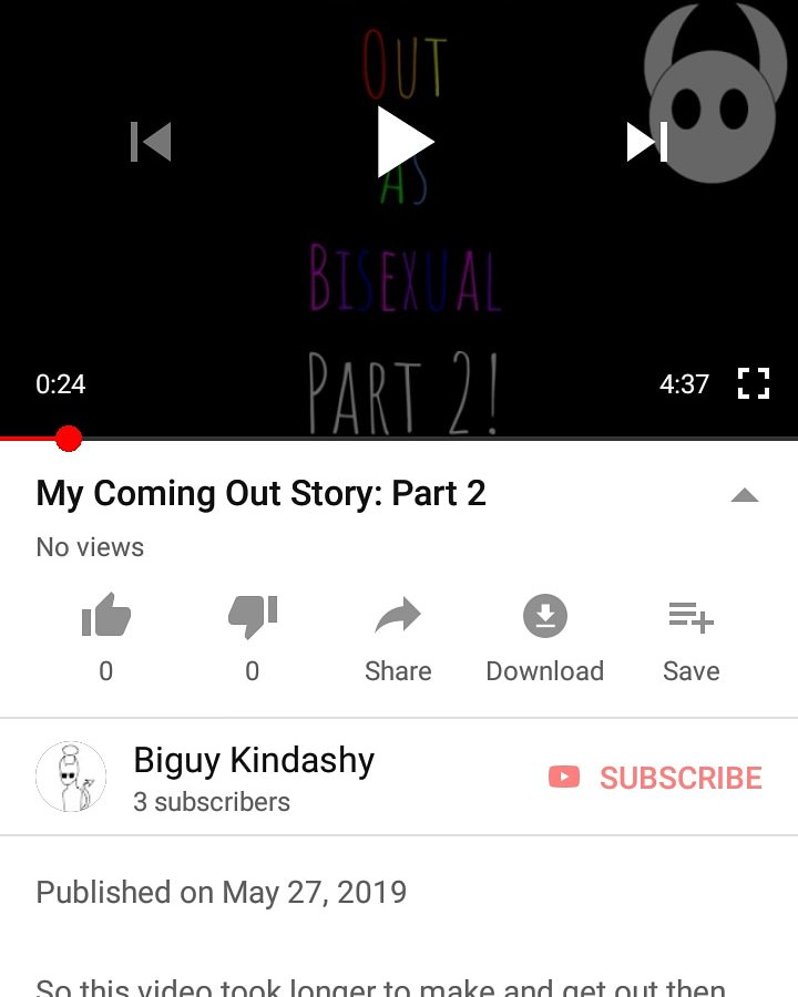 My coming out story: part 2 is now up! Go check it out. #LGBTQunite #LGBTQ #animatedstorytime #YouTube