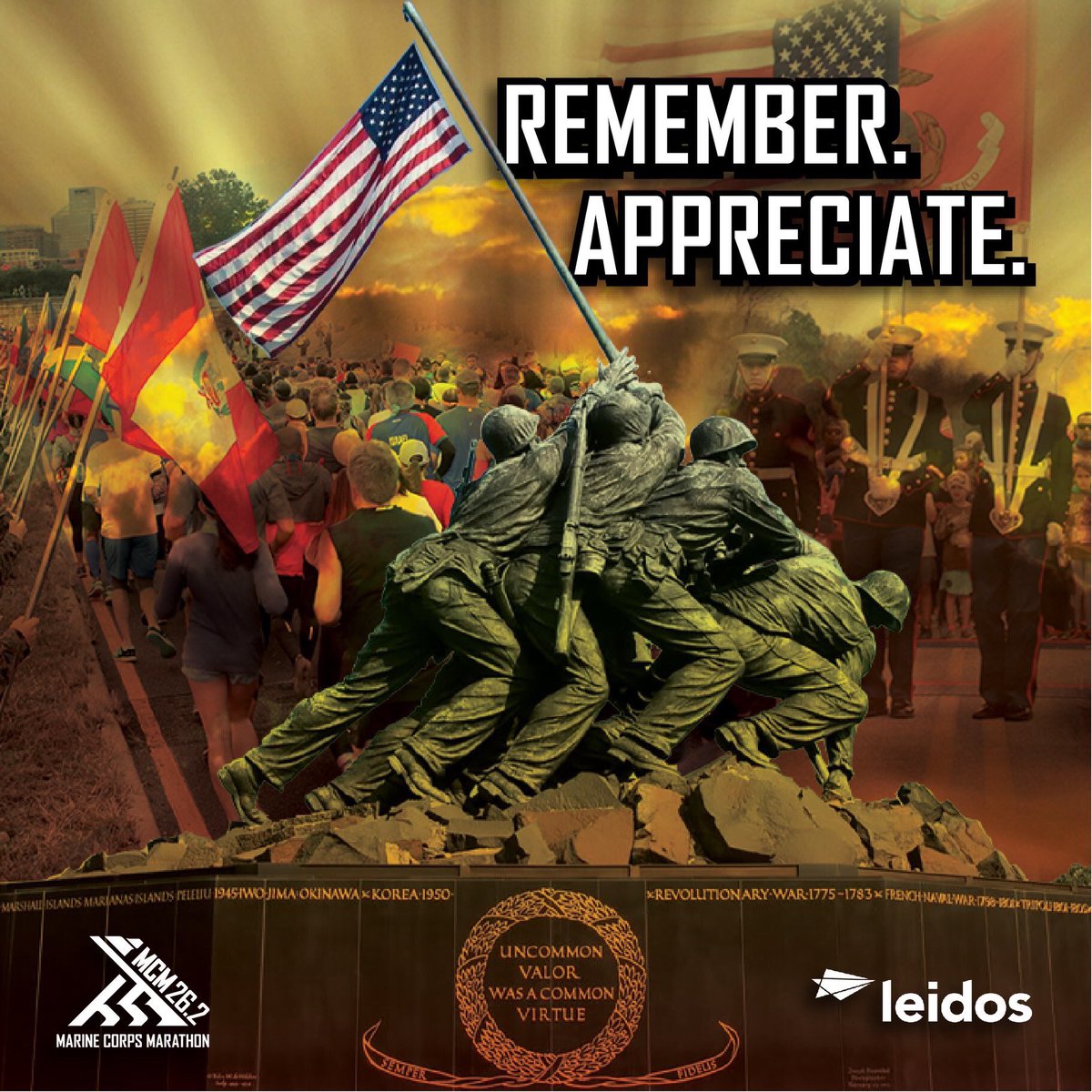 Marine_Marathon's tweet photo. Remembering and honoring the brave men and women who served and sacrificed for our nation. 🇺🇸 #MemorialDay https://t.co/scI3RpJJ2C