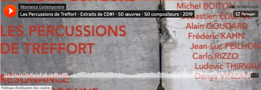 CD#1 des Percussions de Treffort est sorti ! 1er opus du coffret "50 œuvres - 50 compositeurs" à l'occasion des 40 ans de l'ensemble. bit.ly/2TlJ3jj
#musiquecontemporaine #compositeurs #création #handicap #40ans
