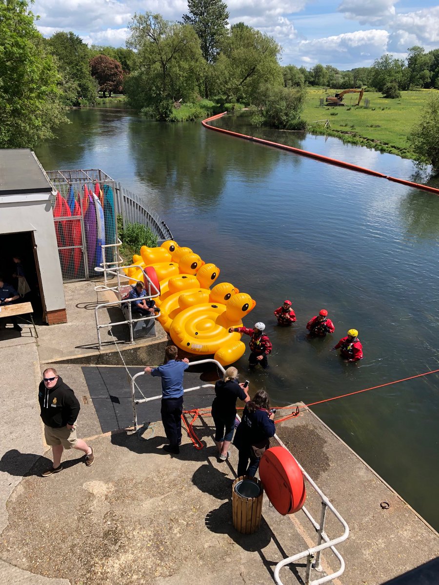 Afternoon session duck racing at Churchill gardens Salisbury River Float happy days and the sun is out