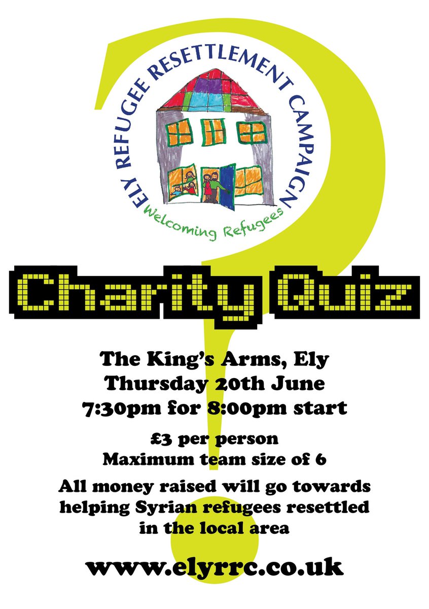 Come along to our quiz night! It's a great opportunity to meet the small working group of ElyRRC, to test your general knowledge and to help raise funds so that we can keep providing support for our two wonderful families! facebook.com/groups/elyrrc/…