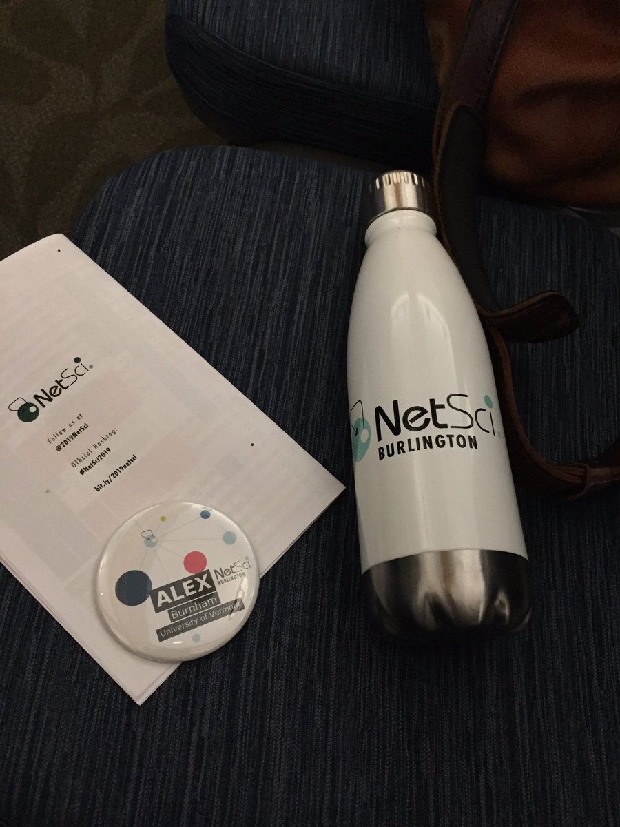 alexburnham2000's tweet photo. Sweet NetSci Burlington water bottle and rare earth magnet name buttons! Nice job @2019NetSci @uvmcomplexity #NetSci2019 https://t.co/Bqi62KVtqm