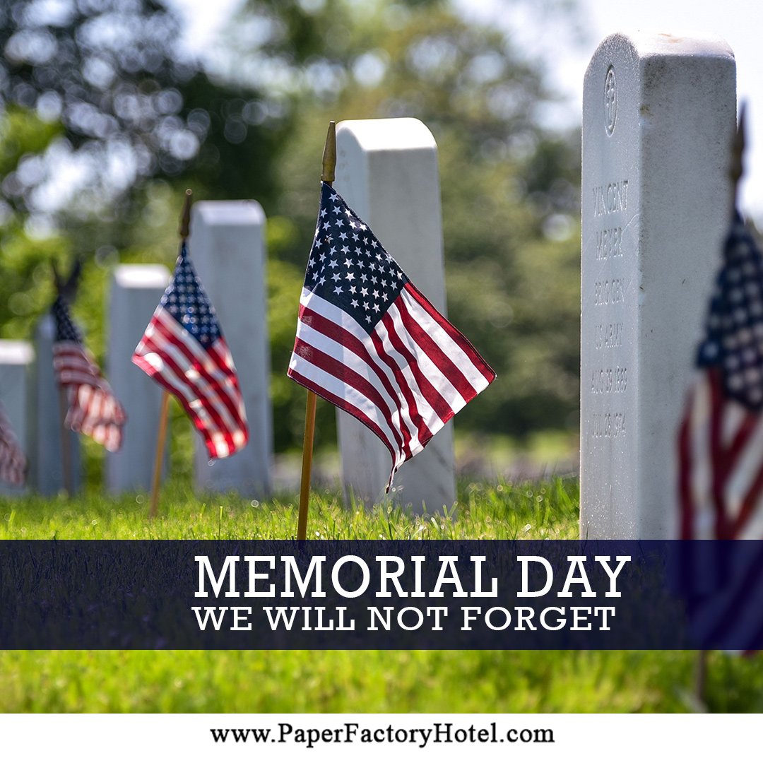 PaperFactory's tweet image. 🇺🇸 On this Memorial Day, join us as we honor the brave men and women who gave everything for our country.

* * *

#MemorialDay #Remember #Honor #NeverForget #WeRemember #RememberTheFallen #Country #Freedom #Veterans #USA #Sacrifice #PaperFactoryHotel #PaperFactory #LICNY