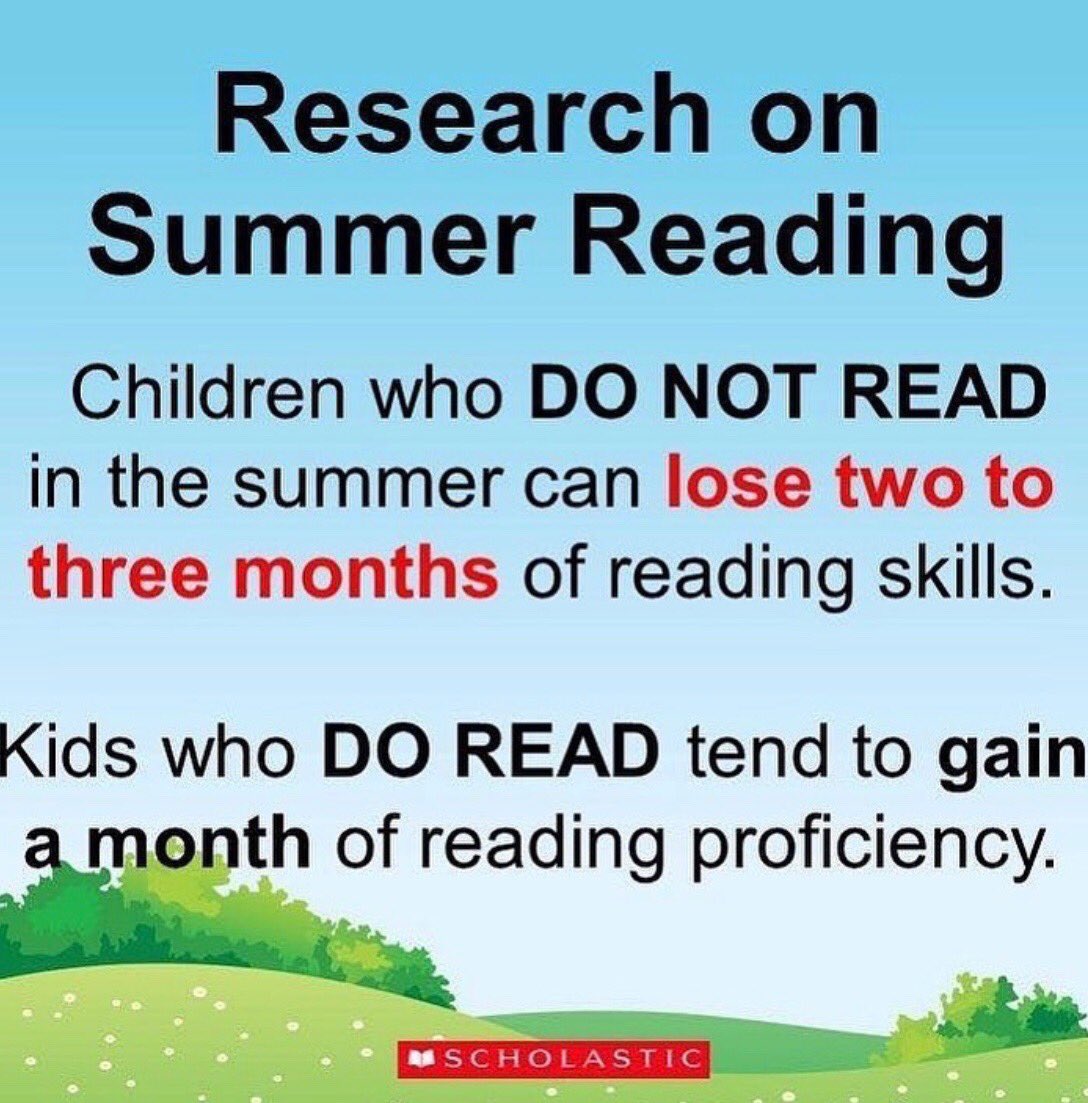 Please continue to read over the summer! Cuddle up with mom, dad, your grandparents, or your favorite stuffed animal and get lost in a book! 📚😊#playhardworkhard #readaloud #nosummerslide