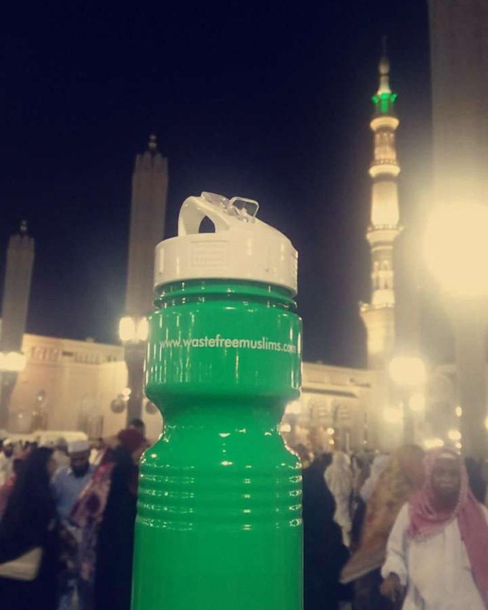 WasteFreeMuslim's tweet photo. #wastefreeramadan bottle made it to the beloved city of Prophet Muhammad (PBUH). #Wastefreemuslims #holycity #wastefreeumrah #umrah #wastefree #prophetmuhammad #pbuh #ramadan #celebrateramadan https://t.co/nj0tobgyv6