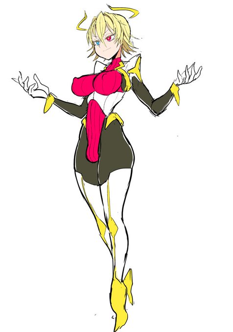 ミカエル(ウィッチ姿) 雑デザイン&amp;仮配色のイメージ段階ですが 