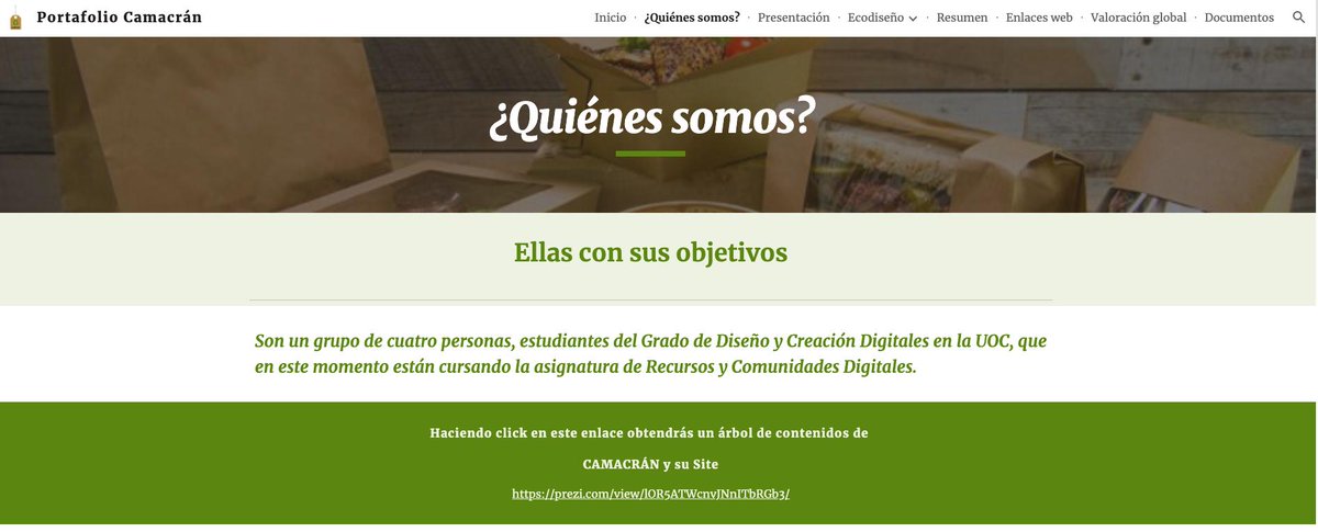 mariaGuoc's tweet photo. El proyecto web realizado por #CAMACRAN, un grupo de alumnas de #RECOM_UOC_IB, donde queremos tratar el #ecodiseño y #sostenibilidad reflejados en el proceso de creación y desarrollo del packaging.
(sólo accesible para integrantes de la UOC)
https://t.co/Om9B0FHXuL
@JoveUoc https://t.co/XKSzWSnBKw