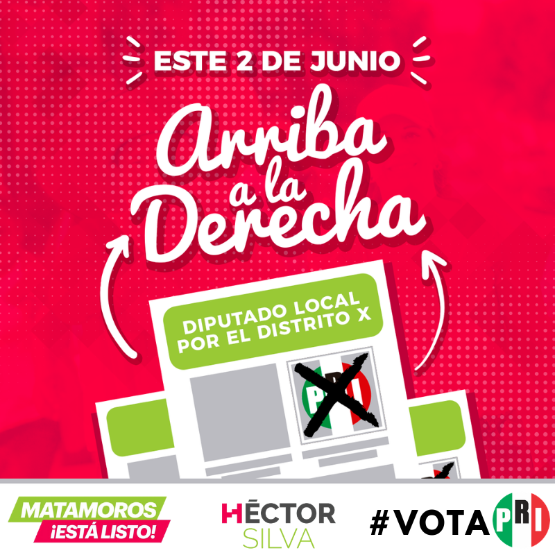 HectorSilva_19's tweet photo. ¡Con el voto de todos ustedes vamos a ganar el 2 de junio!
#VotaPRI #VotaXHéctorSilva #Distrito10 
#MatamorosEstáListo👍 https://t.co/koyu9RmM7X