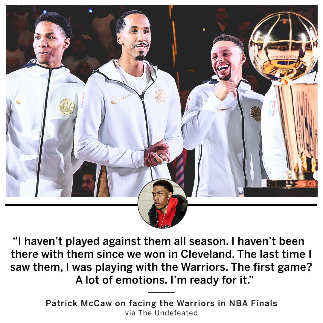 From teammates to foes, Patrick McCaw is ready to go up against his former team. (via @TheUndefeated)

bit.ly/2Mbcu9j