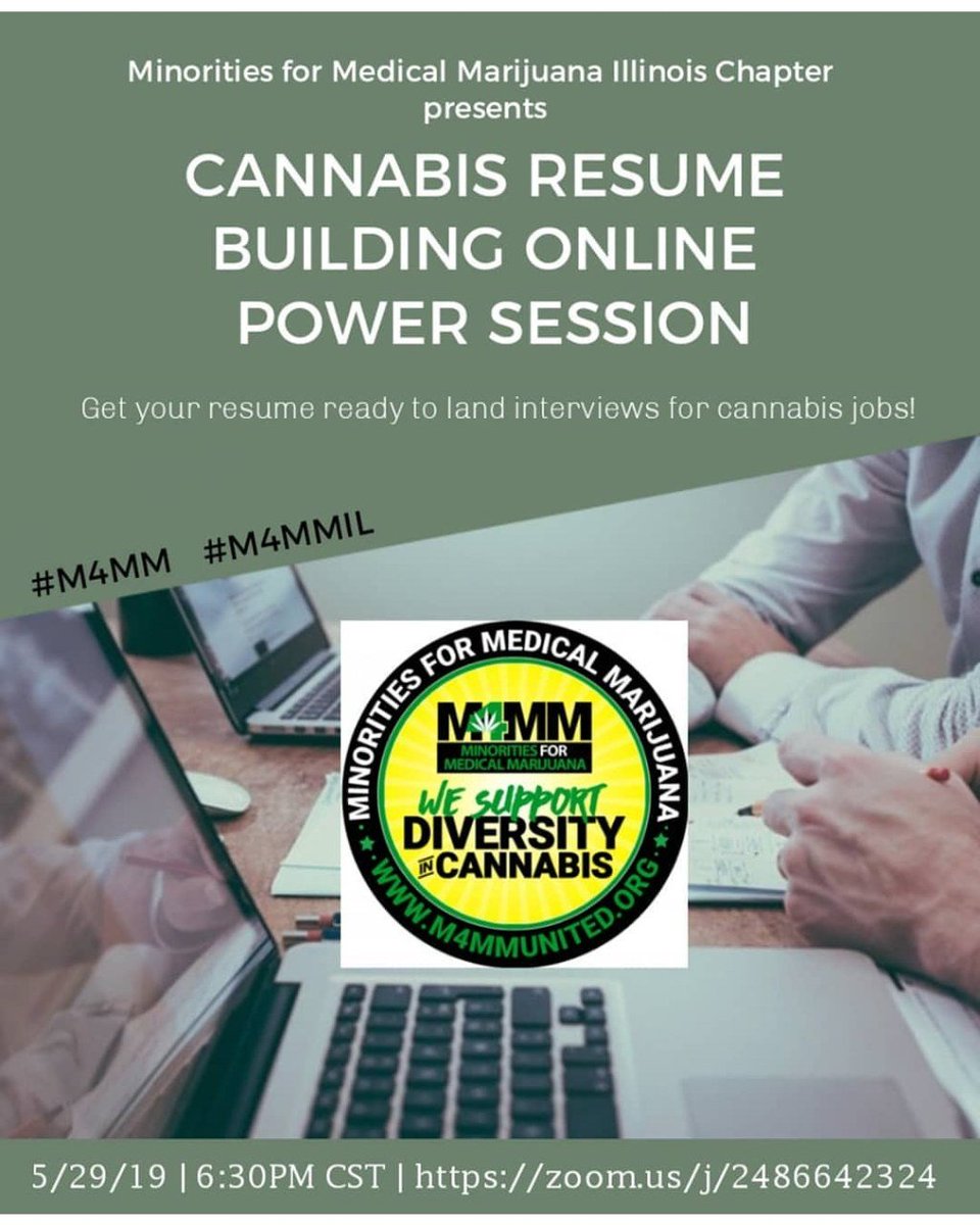 DaUrleeByrd's tweet photo. Free Cannabis Resume Building Online Power Session!! https://t.co/nHv9xO15ed https://t.co/VB0Prg9QfY