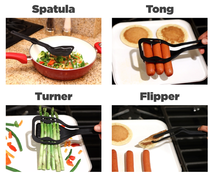Crowd_Fund_Pro's tweet photo. Griptula combines the flip of the spatula and squeeze of the tongs. Now you can cook faster and more efficiently with your all-in-one spatula, tong, turner, and flipper. https://t.co/d3iUICkniK #cooking #cookingtool #spatula #turner #kitchen #design #food #Kickstarter https://t.co/QMIj7mHclY