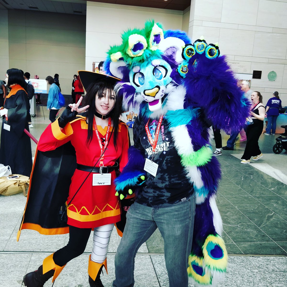 Found an awesome #megumin #cosplay at #animazement2019 💙💚💜 spot on and killing it! Thanks for the pic 😊

Tags: #furry #furries #konosuba #konosubamegumin #megumincosplay #animazement