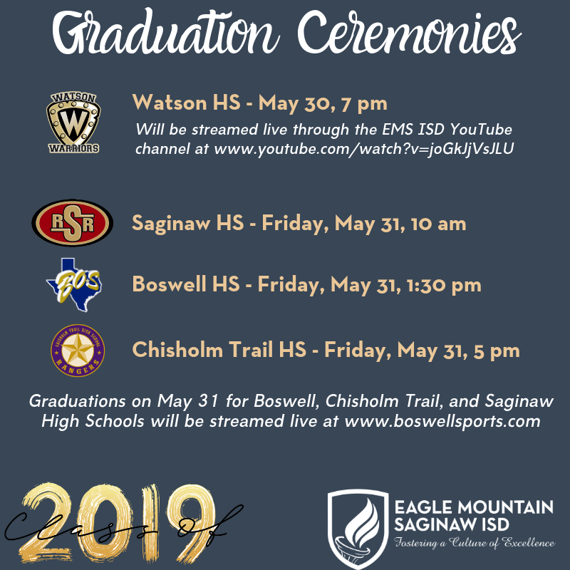 #GraduationDay is this Friday y'all! We sent an itinerary out over the weekend that details the day itself PLUS the rehearsals we'll hold in preparation for the event. Can't wait to honor our #Seniors! <a href="/Boswell2019/">Boswell CO'19</a> #ClassOf2019