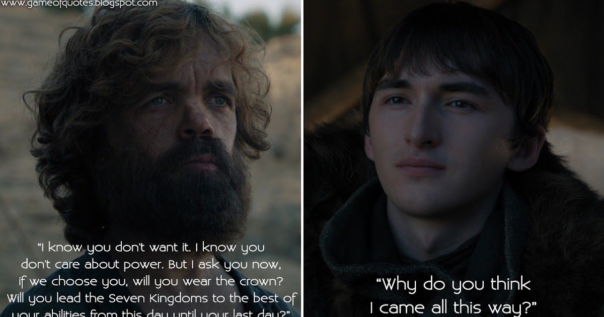gameofquote's tweet photo. #TyrionLannister: I know you don't want it. I know you don't care about power. But I ask you now, if we choose you, will you wear the crown? 
https://t.co/6rjBOi7ybq
#GameofThrones #GameofThronesQuotes #GameofThronesSeason8 #GOT8 #GOTSeason8 #GOTQuotes https://t.co/8Q2ExSPPtC