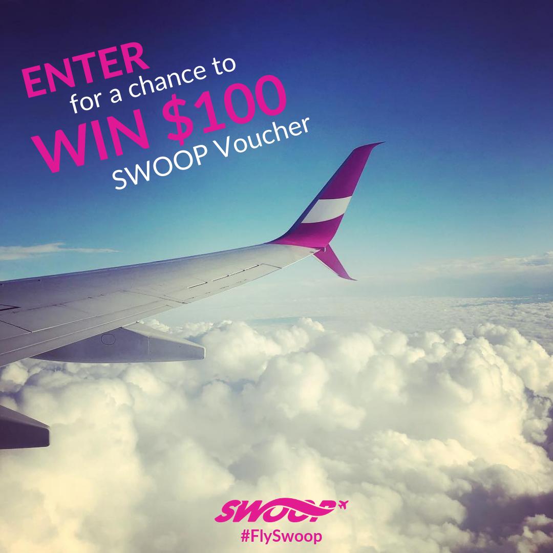 flyyhm's tweet photo. Want to win a $100 travel voucher? Of course you do!! Head over to our Instagram account (like our page) and find out how to enter and win thanks to our friends @FlySwoop Contest ends June 5th https://t.co/PyvT09CD06 #HamOnt #weflythere #yourlowcostairport https://t.co/ynh1ICMno0