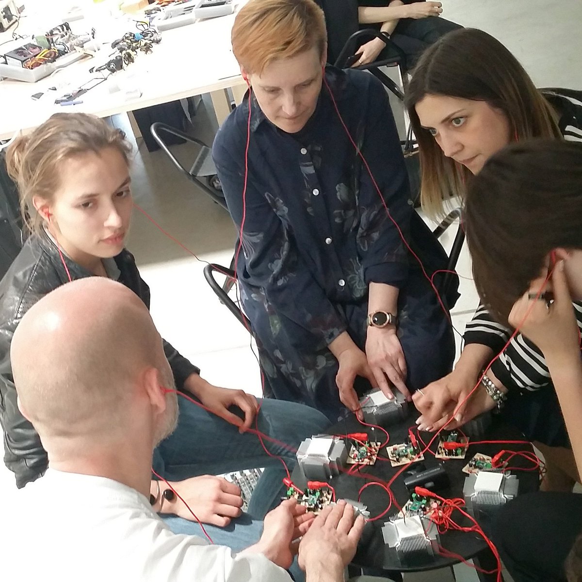 WolfgangSpahn's tweet photo. Thermo Powered Audio Seance at Shared Habitats at MO Museum, Vilnius, Lithuania - a sustainable electronic sound performance https://t.co/GgaTruPPDr