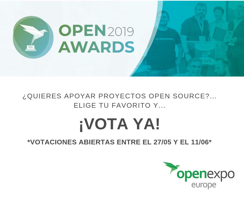 ¡Recuerda que #hoy abrimos las #votaciones para los #OpenAwards 2019! 🎉

Para votar por tu proyecto o iniciativa favorita solo debes ingresar en este enlace 👉 bit.ly/2HgdnYD 👈, elegir la categoría, mirar los proyectos inscritos y votar por tus favoritos.