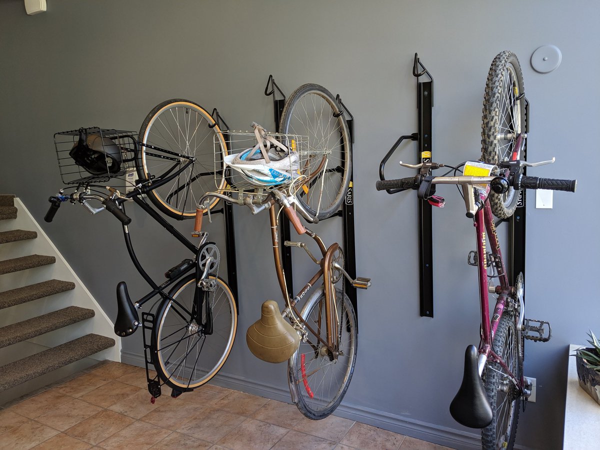 kellyziegner's tweet photo. Friday one bike. 
Monday three bikes!
If you build it they will come! #LdnOntBike #Bike2WorkLdnOnt #BiketoWorkDay https://t.co/glWbbcQd5l