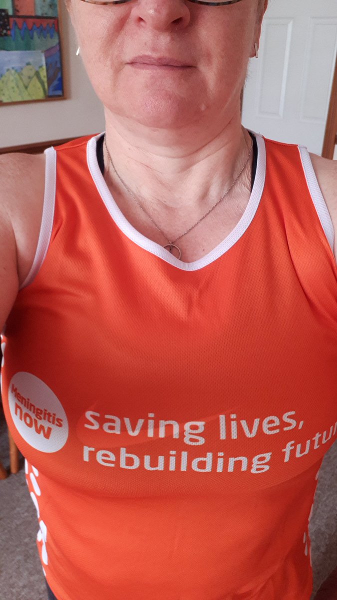 HCharlwood's tweet photo. Gave the @MeningitisNow #TeamTangerine running vest its first airing today - final long training run for @StAlbanshalf. Not fast or elegant but 11miles done!
#icelollyrun #cantmissme
#RunningforPosy #PosyLyonsForeverFund
https://t.co/uQcQFT2X0U https://t.co/tBYlilk5S9